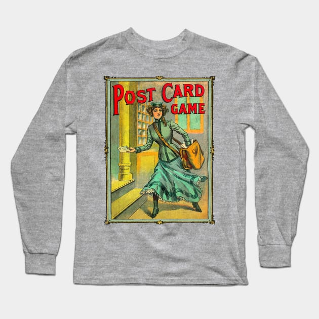 Post Card Postcard Game Long Sleeve T-Shirt by MatchbookGraphics